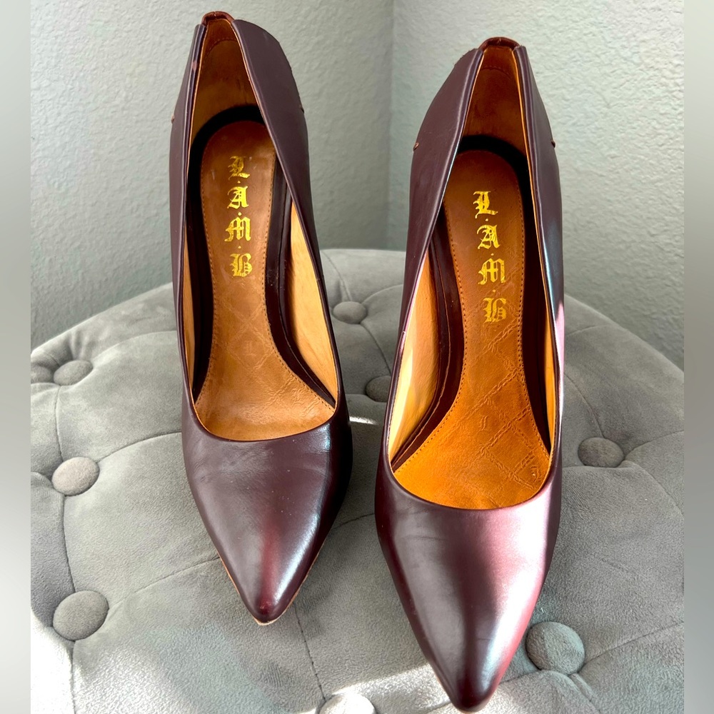 LAMB Brown Leather Pumps - Size 10